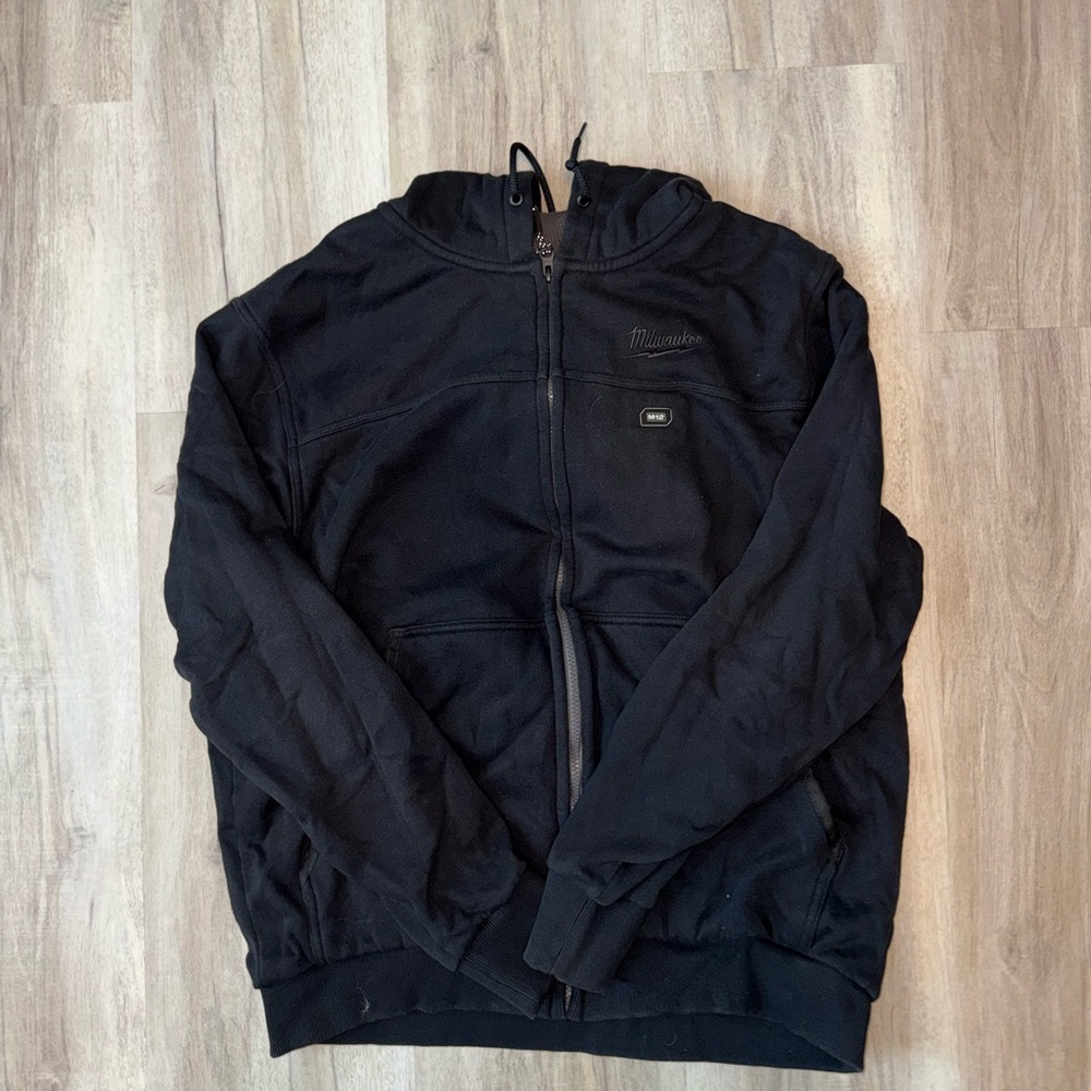 Black Men's Milwaukee Full-Zip Heated Sweater